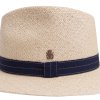 Luxusní panamský klobouk Fedora s modrou stuhou - Mayser Andrew