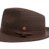 Hnědý Tabac crushable (nemačkavý) letní klobouk Trilby  - Mayser Maleo, UV faktor 80