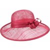 Cloche slavnostní klobouk s ozdobou - ze sisálové slámy