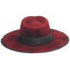 Days of Fire – americký klobouk z prémiové vlny, červený