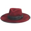 Days of Fire – americký klobouk z prémiové vlny, červený