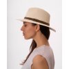 Nemačkavý světle béžový letní klobouk – celulóza s koženým páskem | Carlsbad Hat