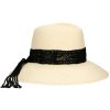 Claudette – letní klobouk z pravé panamy s háčkovanou stuhou