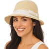 Dámský letní klobouk Bolero z papírové slámy a látky