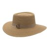 Letní béžový dámský klobouk - porkpie s širší krempou - Mayser - UV faktor 80 - Mayser Astrid