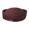 Dámský slaměný klobouček Seeberger - slaměná lodička vínová