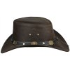 Australský klobouk kožený -  hnědý kožený klobouk SCIPPIS RENO