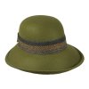 Dámský plstěný zelený klobouček Cloche - Fiebig