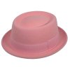 Plstěný klobouk porkpie Crushable - Fiebig  - růžový klobouk 305017