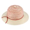 Dámský letní červený klobouček z papírové slámy