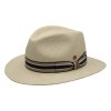 Luxusní panamský klobouk Fedora s barevnou stuhou - Mayser Mathis - UV faktor 80