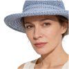 Dámský modrý letní klobouk od Fiebig