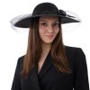 Dámský černý slavnostní klobouk se závojem