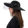 Dámský černý slavnostní klobouk se závojem