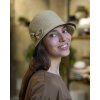 Letní dámský nemačkavý klobouk s mašličkou - cloche - Seeberger