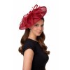 Fascinátor červený - ozdoba do vlasů