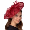 Fascinátor červený - ozdoba do vlasů