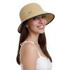 Letní dámský béžový klobouk cloche s UV ochranou