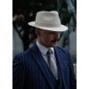 Panamský klobouk Trilby s menší krempou s ozdobnou stuhou - UV faktor 80 - Mayser Maleo