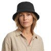 Letní lněný černý klobouk - Fiebig