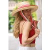 Dámský letní klobouk Fléchet s červenou stuhou