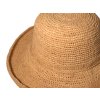Dámský letní nemačkavý slaměný (raffie) klobouk Cloche  - Crochet Cloche