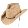 Klobouk westernový slaměný - INDY raffia Scippis