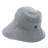 Letní světle modrý lněný klobouk s širší krempou - Elsie Bucket Hat
