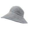 Letní světle modrý lněný klobouk s širší krempou - Elsie Bucket Hat