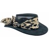 Jacaru Shady Lady – černý dámský australský klobouk z broušené kůže