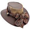 Jacaru Ladies Breeze hnědý – dámský klobouk z klokaní kůže s šátkem