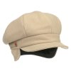 8-dílna béžová dámská bekovka od Mayser - Camila Newsboy Cap - ušní klapky