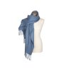 Modrá šála z panenské vlny 75×190 cm