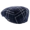 Zimní vlněná modrá bekovka (ušní klapky)  - driver cap od CTH Ericson - Carl Sr. Tartan Check Blue
