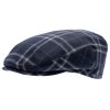 Zimní vlněná modrá bekovka (ušní klapky)  - driver cap od CTH Ericson - Carl Sr. Tartan Check Blue