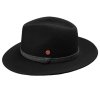 Cestovní nemačkavý voděodolný černý klobouk Mayser - Gedeon Mayser