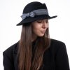 Dámský nemačkavý černý klobouček  - Jana