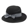 Dámský nemačkavý černý klobouček  - Jana