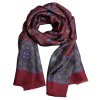 Hedvábná bordo šála Calabrese Napoli