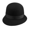 Dámský černý Cloche klobouk - Patricia