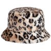 Luxusní chlupatý leopardi bucket hat Philippa -  Mayser