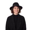 Elegantní černý klobouk fedora – Fiebig