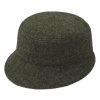 Dámský zimní vlněný bucket hat – zelená shetlandská vlna