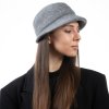 Dámský zimní bucket hat ze shetlandské vlny – světle šedý