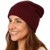 Bordo merino čepice Fiebig – volnější střih
