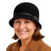 Dámský černý Cloche klobouk - Perry