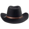 Australský černý klobouk vlněný - SMOKEY