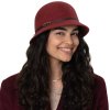 Dámský bordó Cloche klobouk - Perry