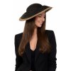 Černý dámský letní klobouk Seeberger se světlým lemem