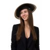 Černý dámský letní klobouk Seeberger se světlým lemem